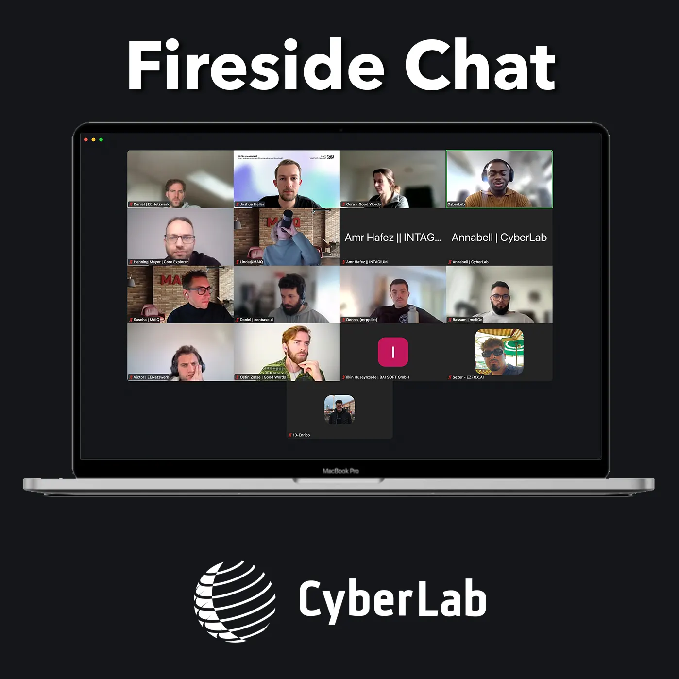 Joshua beim Fireside-Chat vor dem CyberLab-Batch